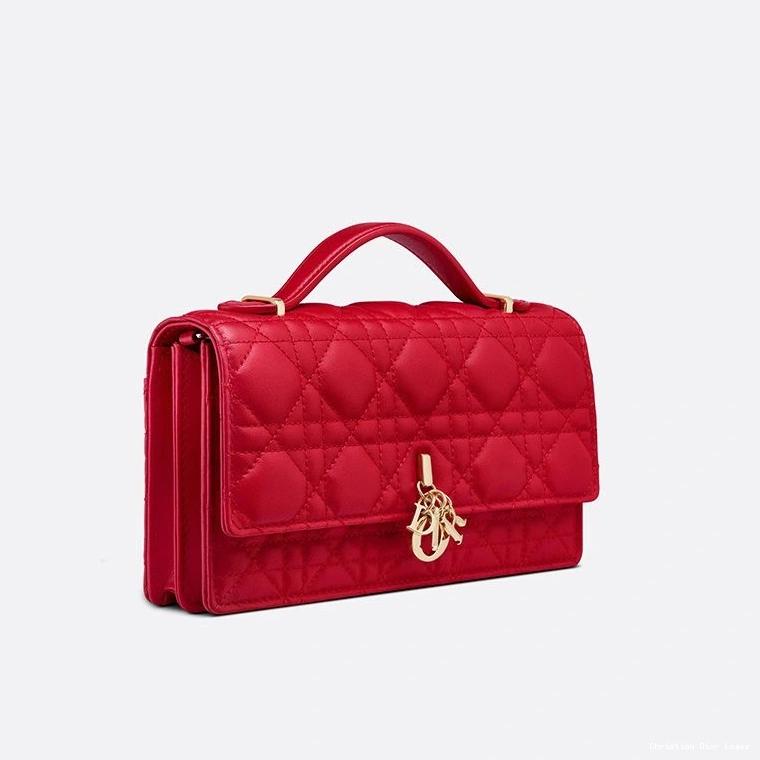 Cheap Bag Lambskin Handle Dior Red Cannage Mini Top Miss 0818 Luxury